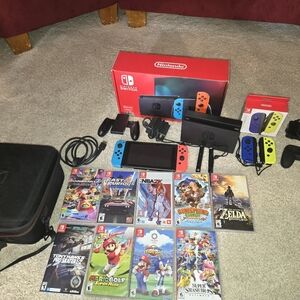 Nintendo Switch Set with 9 games